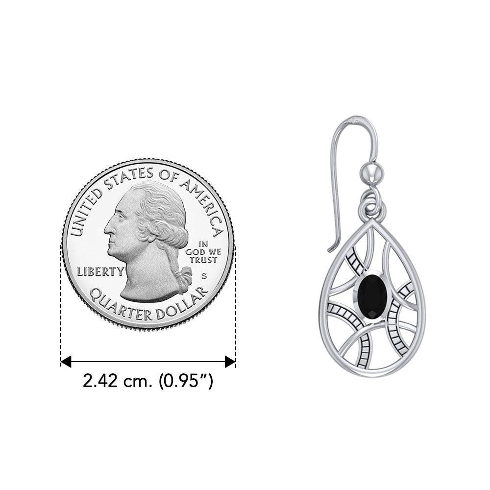 Teardrop shape Silver Earrings TER1257