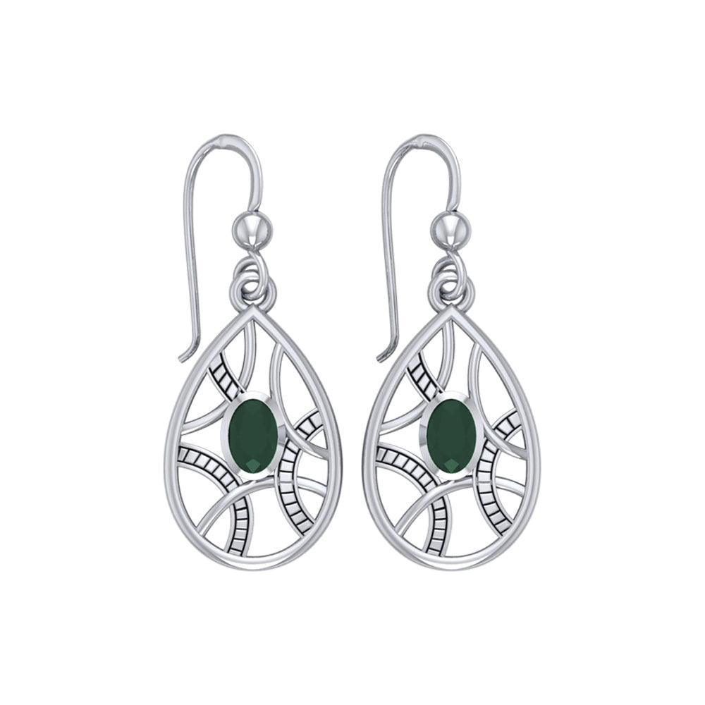 Teardrop shape Silver Earrings TER1257