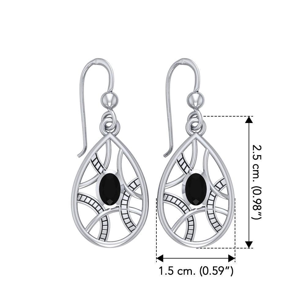 Teardrop shape Silver Earrings TER1257