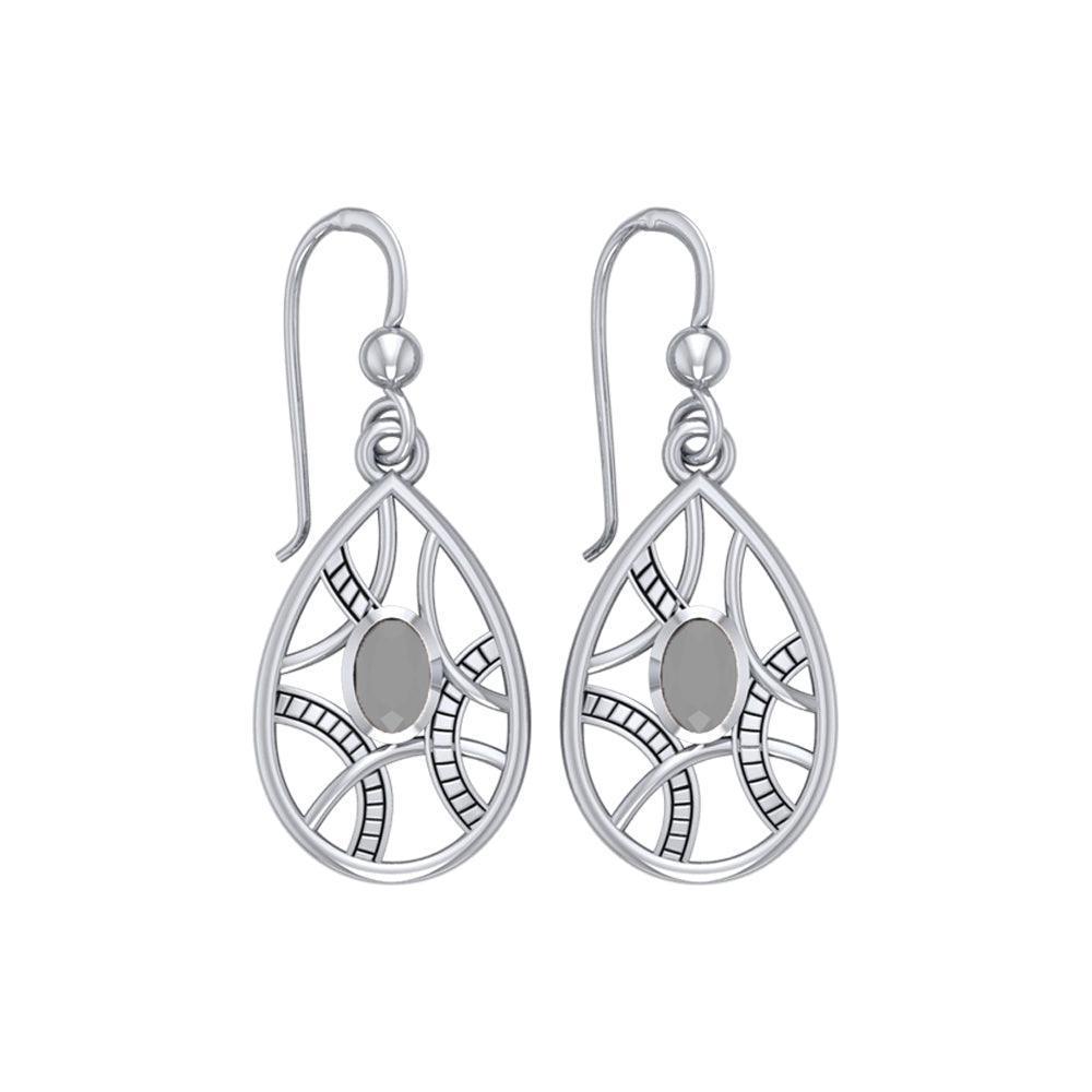 Teardrop shape Silver Earrings TER1257