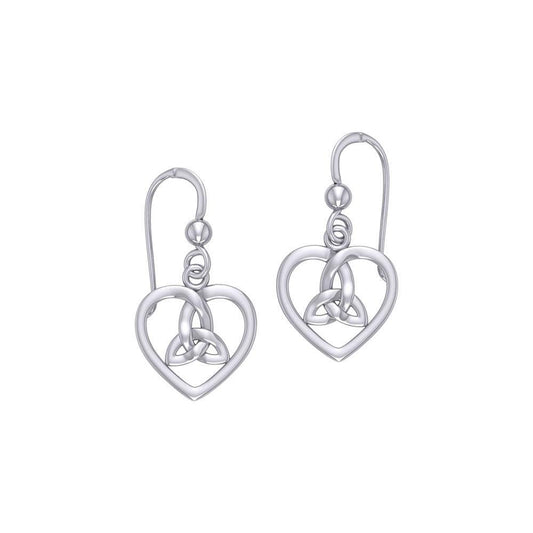 Celtic Heart Trinity Knot Earrings TER1292