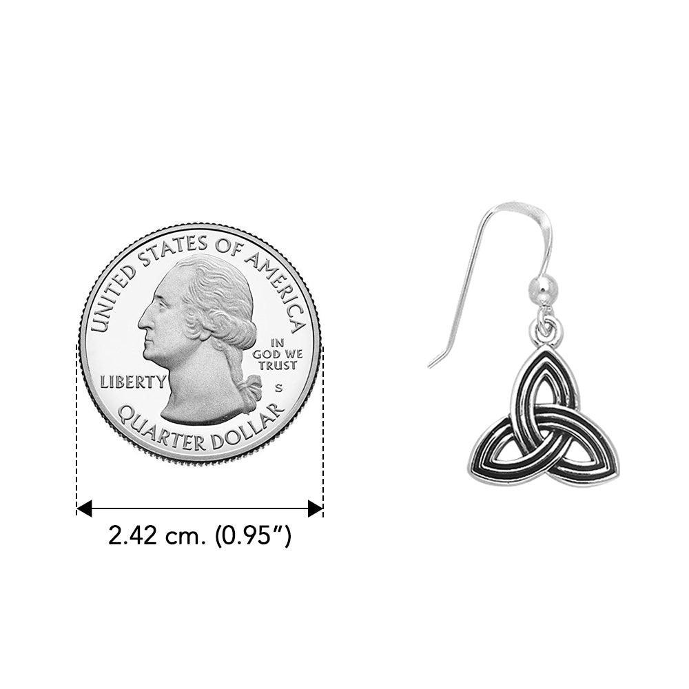 Celtic Knotwork Silver Triquetra Earrings TER131