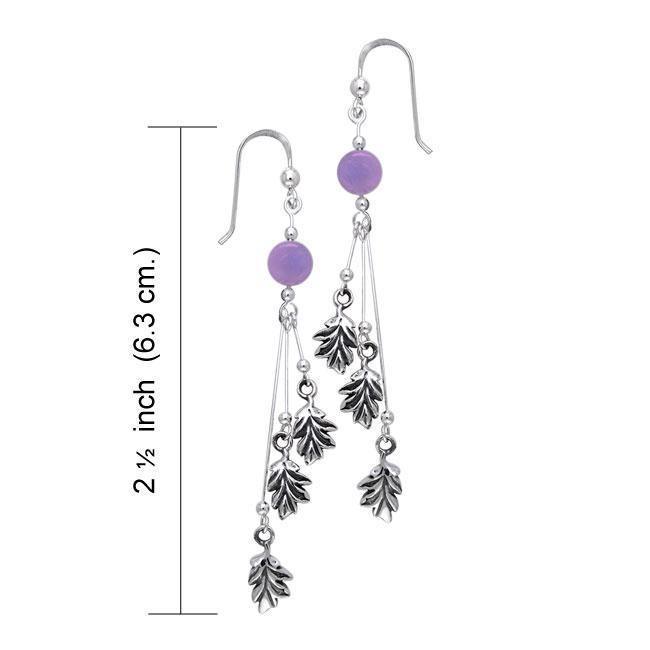 Oak Leaf Silver Earrings TER134