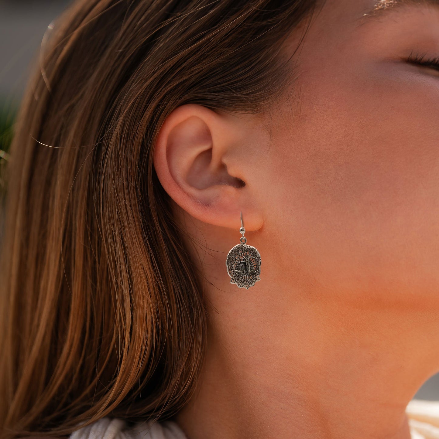 Lightweight Get the look of extraordinary Tree of Life Sterling Silver Earrings by Courtney Davis TER2255