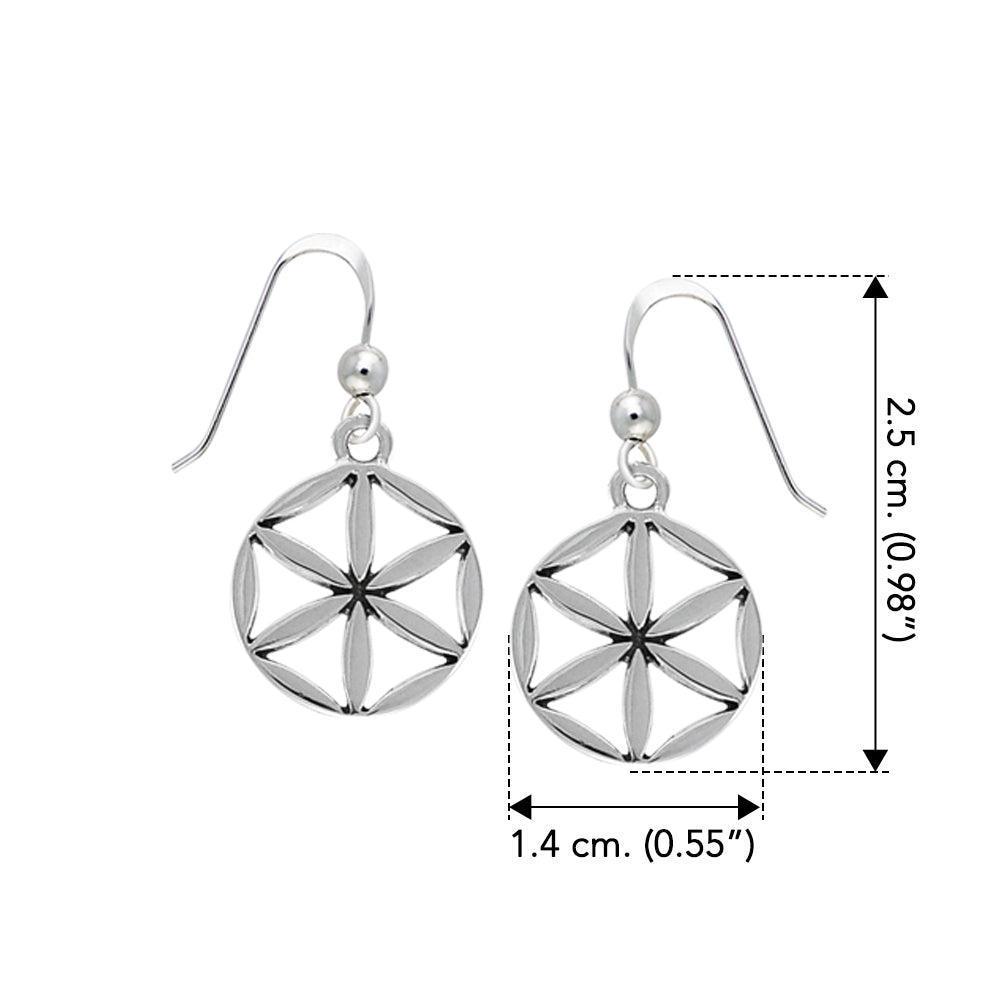 Flower of Life Silver Earrings TER1393