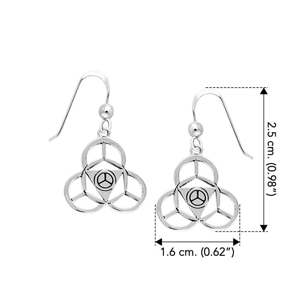 Be Your Own Captain Mandala Silver Earrings TER1394