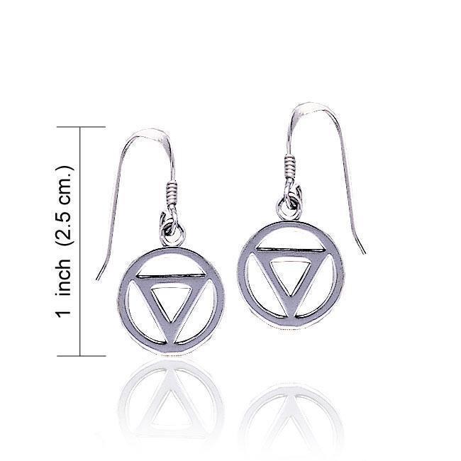 Power Triangle Silver Earrings TER145