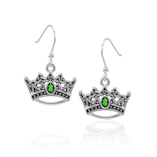 Triquetra Crown Gem Earrings TER1466