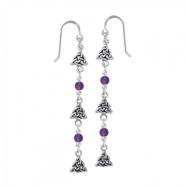 Celtic Trinity Knot Silver Triquetra Earrings TER150
