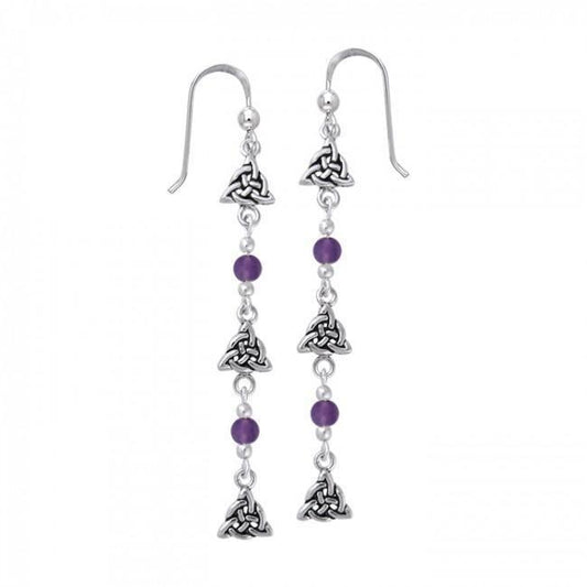 Celtic Trinity Knot Silver Triquetra Earrings TER150