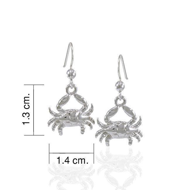 Blue Crab Sterling Silver Earrings TER1521