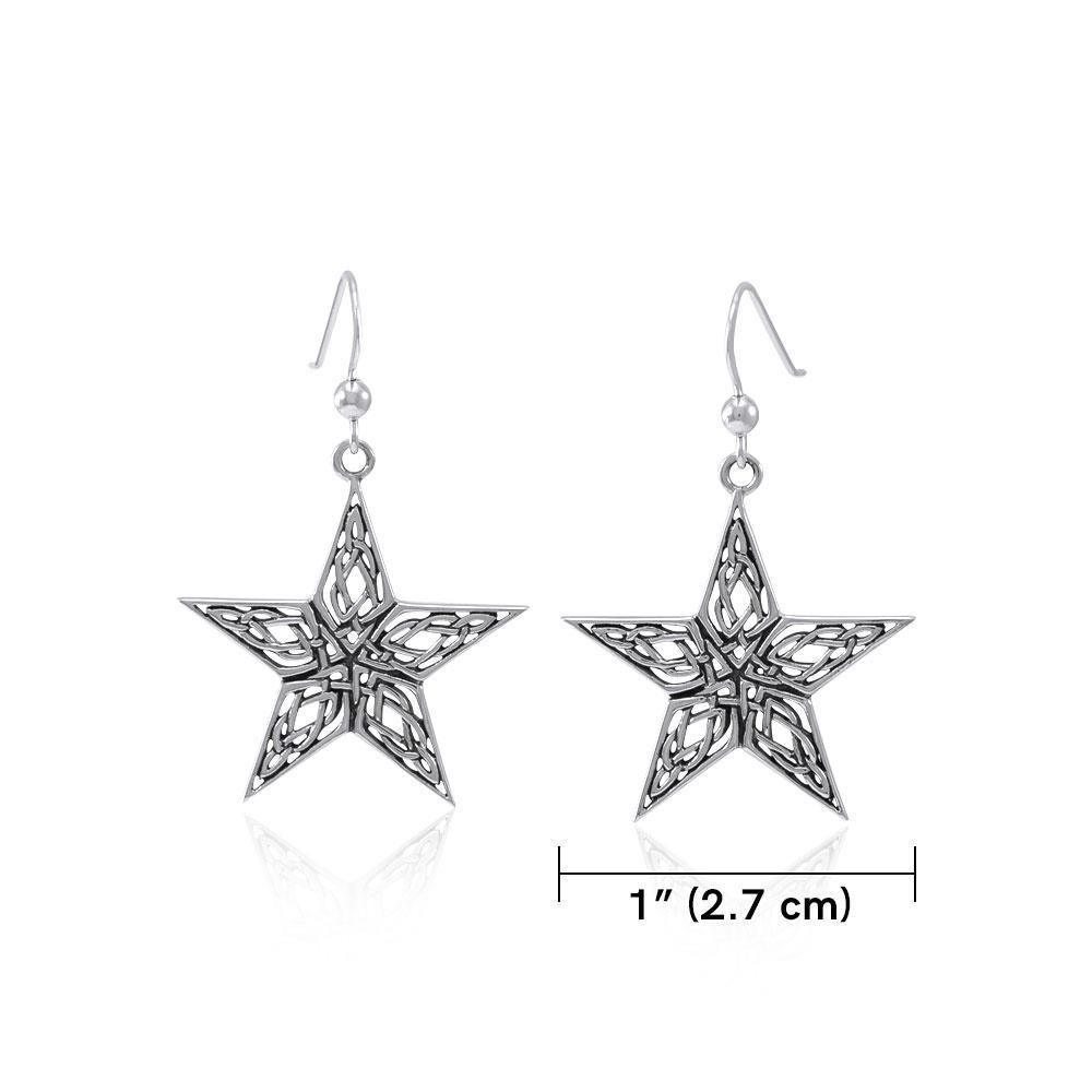 Celtic Knot The Star Silver Earrings TER1546