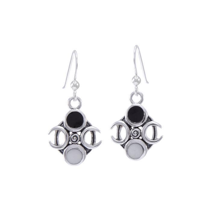 Lunar Cycle Silver Earrings TER1562