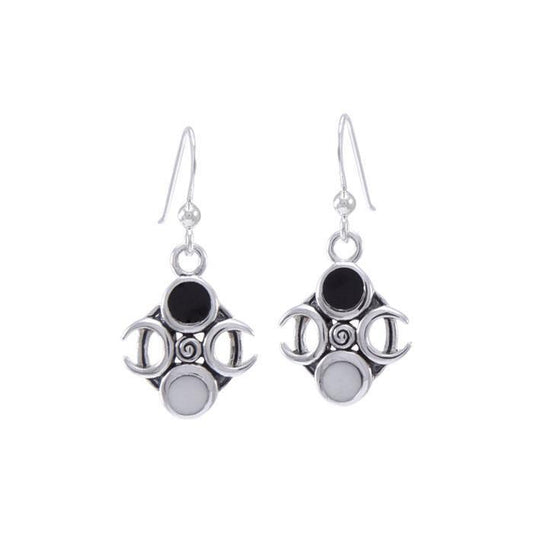Lunar Cycle Silver Earrings TER1562