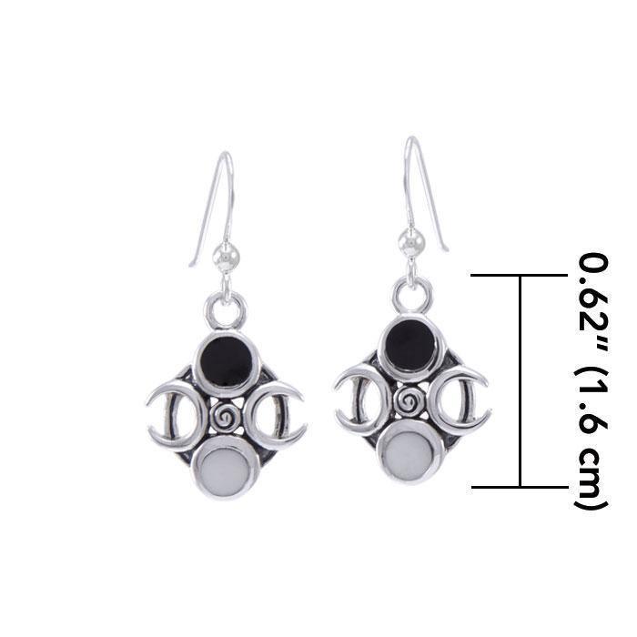 Lunar Cycle Silver Earrings TER1562