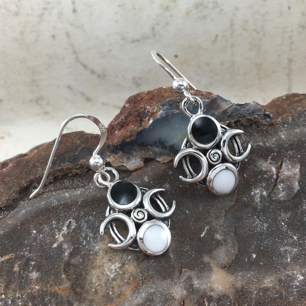 Lunar Cycle Silver Earrings TER1562