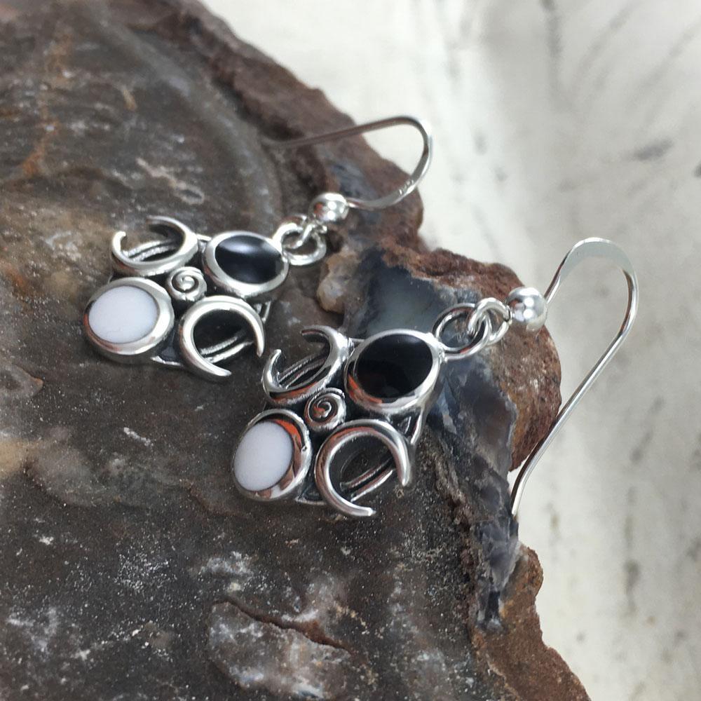 Lunar Cycle Silver Earrings TER1562