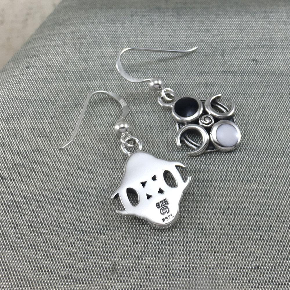 Lunar Cycle Silver Earrings TER1562