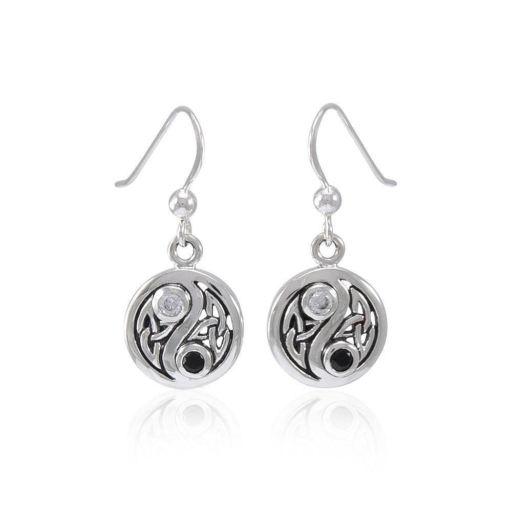 Celtic Triquetra Yin Yang Earrings TER1568