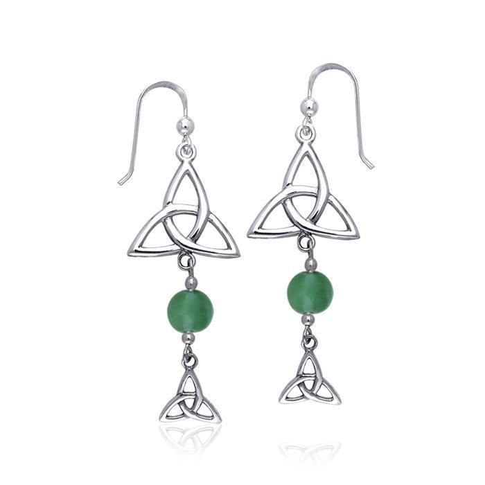 Celtic Knotwork Silver Triquetra Earrings TER158