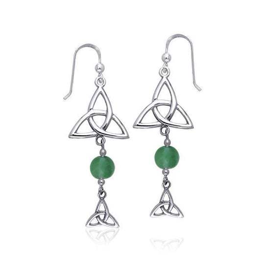 Celtic Knotwork Silver Triquetra Earrings TER158