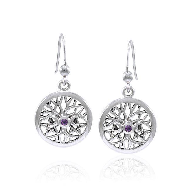 Tree of Life Pentagram Triple Moon Earrings TER1584