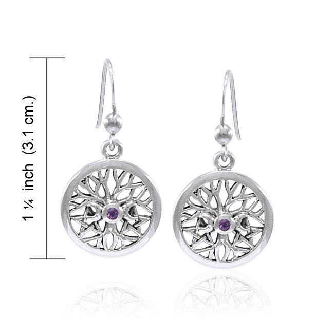 Tree of Life Pentagram Triple Moon Earrings TER1584