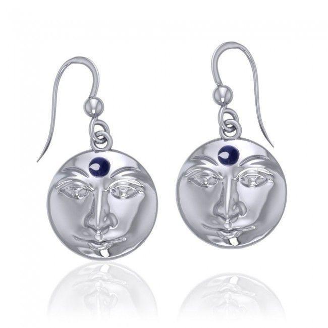 Blue Moon Sterling Silver Earrings with Stone TER1624