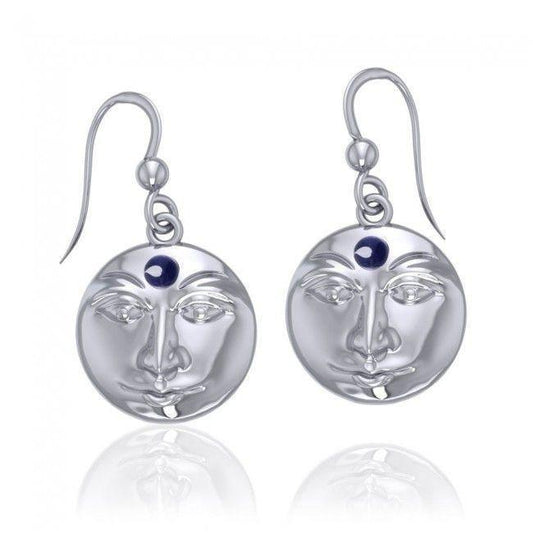 Blue Moon Sterling Silver Earrings with Stone TER1624
