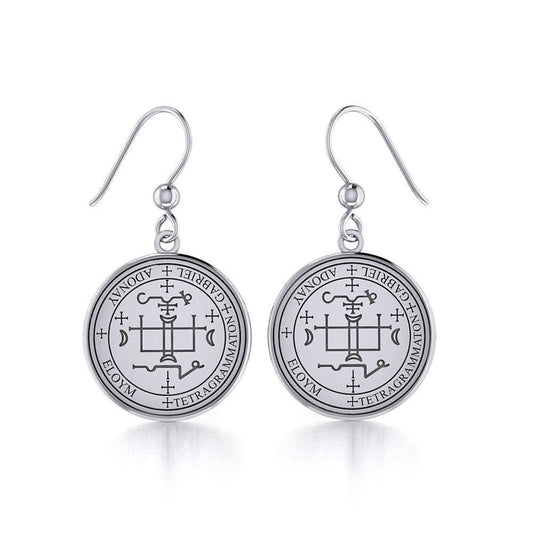 Archangel Gabriel Sigil Small Silver Earring TER1630