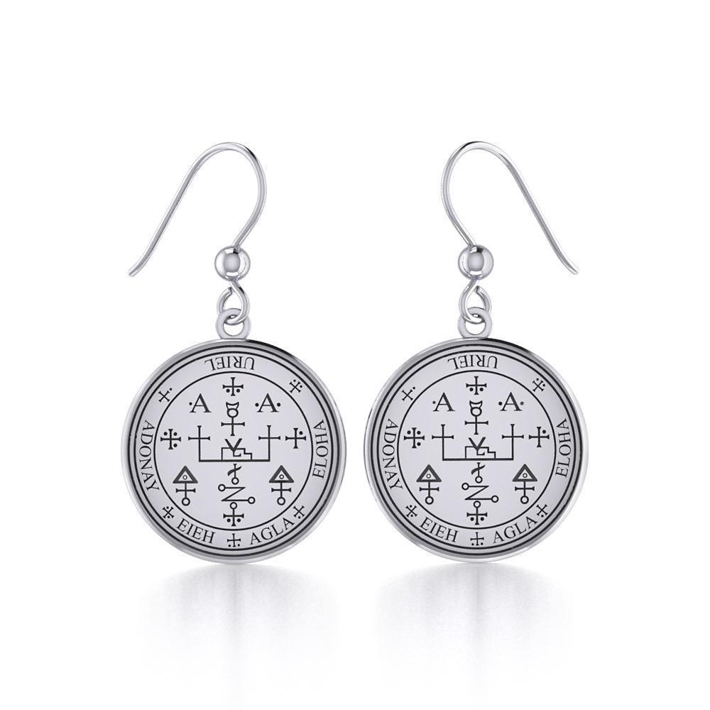 Archangel Uriel Sigil Small Silver Earring TER1632