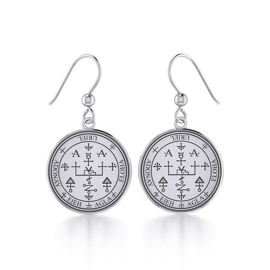 Archangel Uriel Sigil Small Silver Earring TER1632