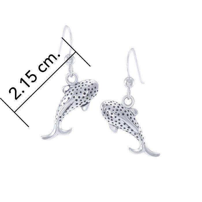 Small Whale Shark Sterling Silver Hook Earring TER1644
