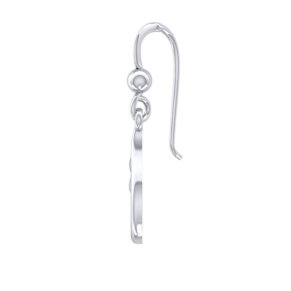 Sterling Silver Wrapping Whale Tail Earrings TER1726