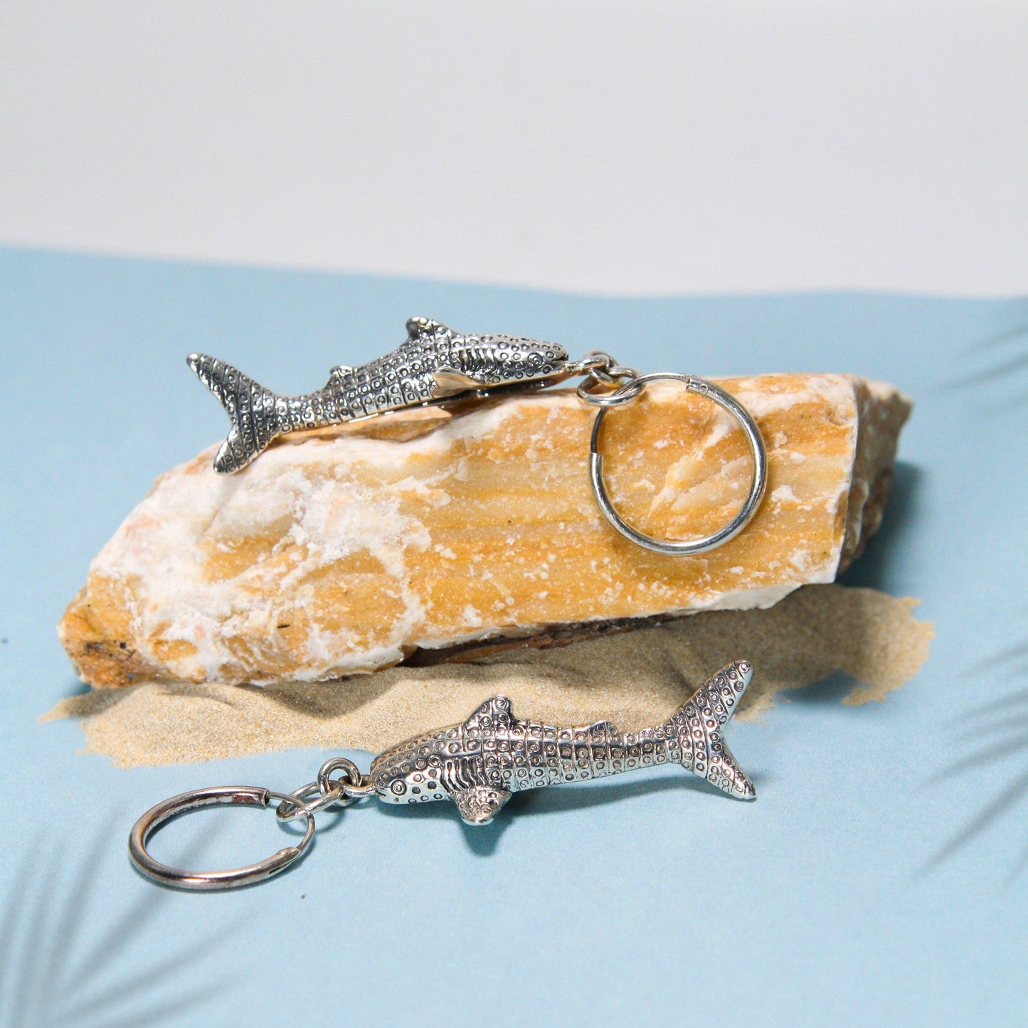 Small Whale Shark Silver Hoop Earrings TER1799