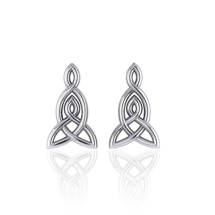 Celtic Knotwork Silver Post Earrings TER1813 by TER1813