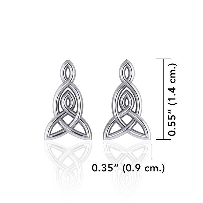 Celtic Knotwork Silver Post Earrings TER1813 by TER1813