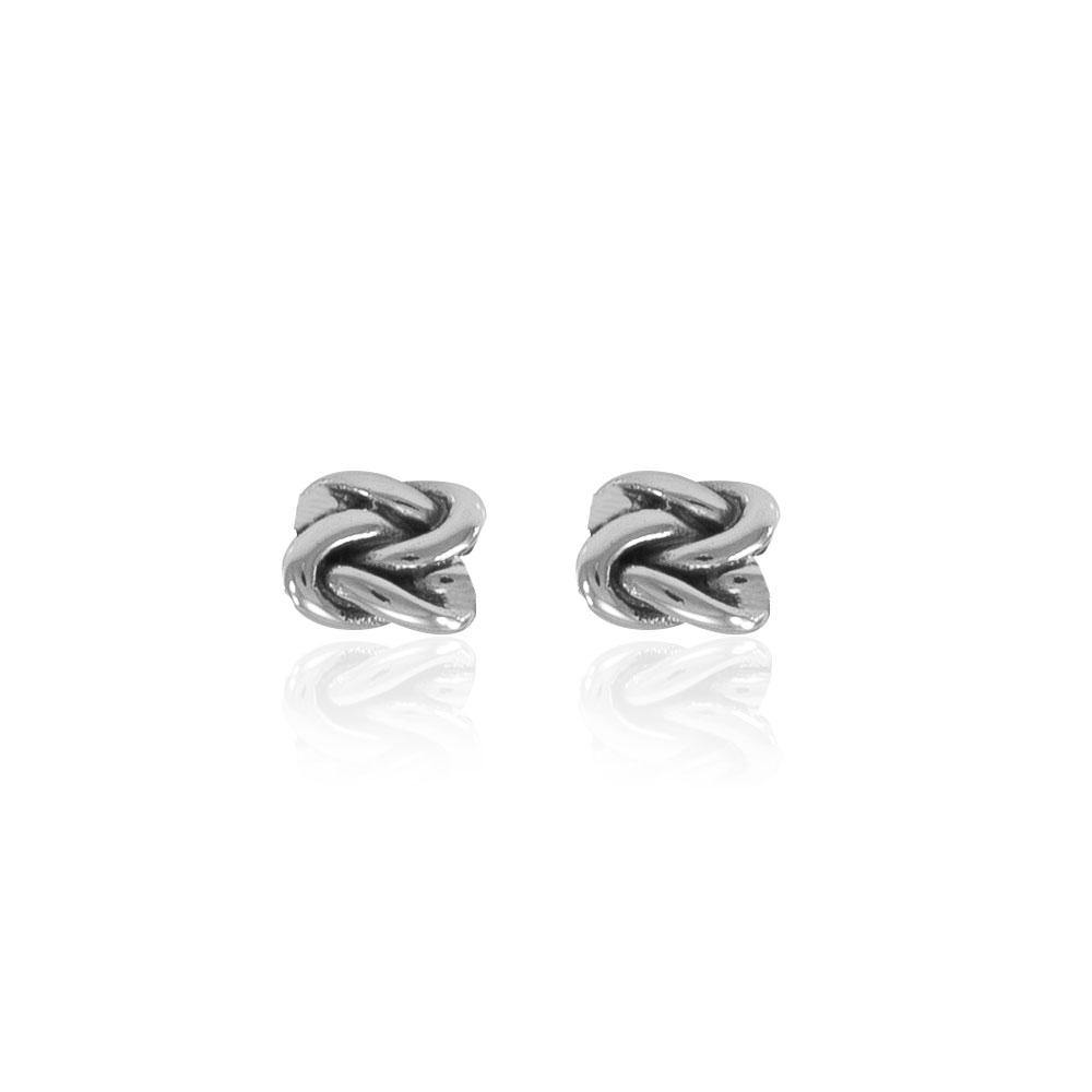 Celtic Knot Rope Silver Post Earrings TER1817 by TER1817