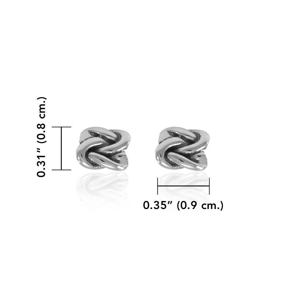 Celtic Knot Rope Silver Post Earrings TER1817 by TER1817