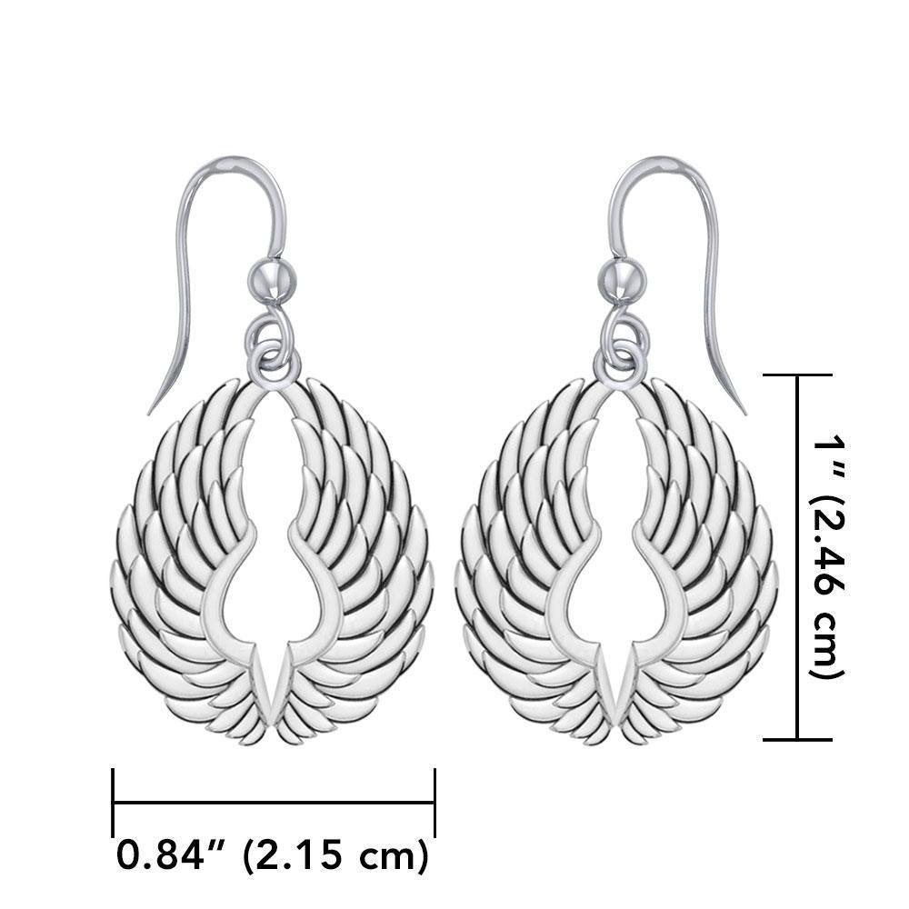 Sterling Silver Angel Wings Earrings TER1828