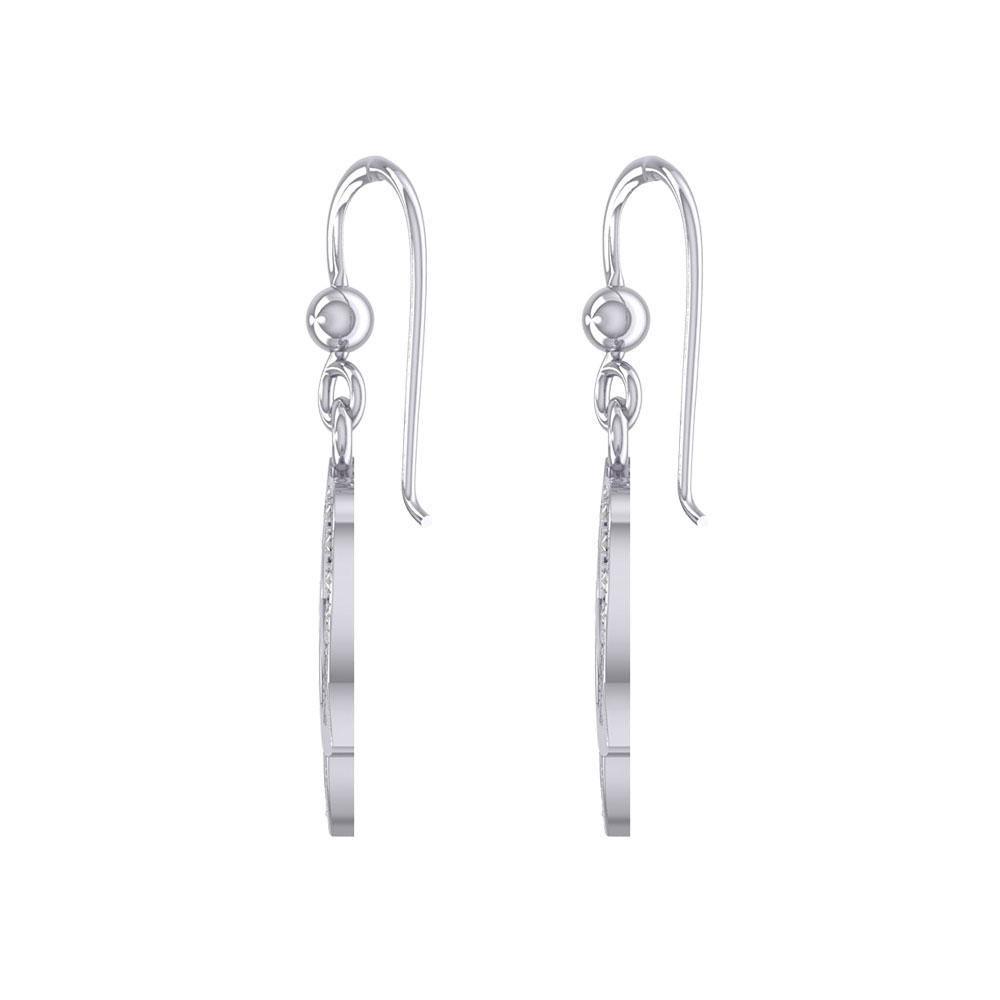 Marcasite Trinity in Heart Silver Earrings TER1839