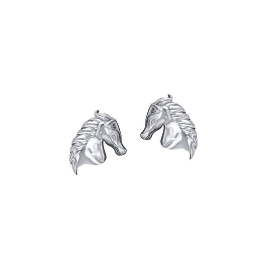 Equestrian Horse Silver Post Earrings TER1872