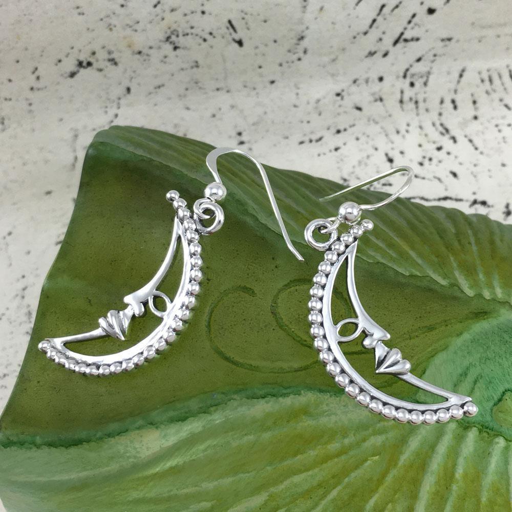 Crescent Moon Silver Earrings TER1904