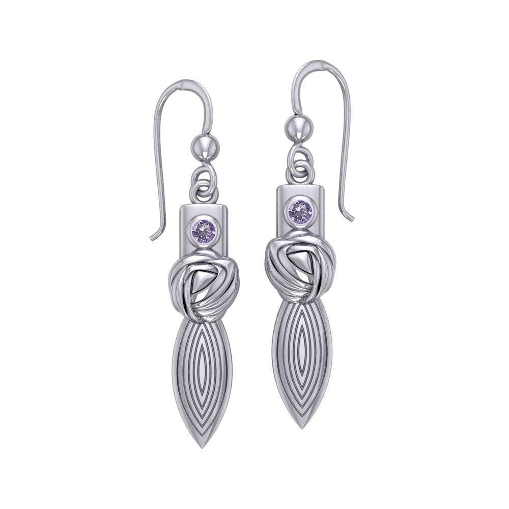 Goddess Knot Silver Earrings TER194