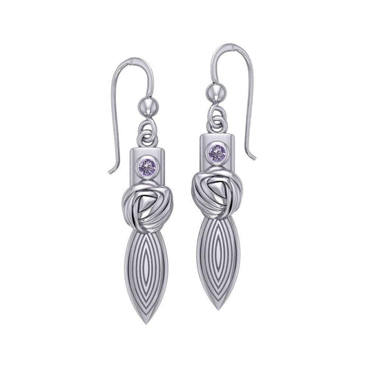 Goddess Knot Silver Earrings TER194