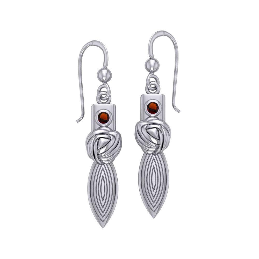 Goddess Knot Silver Earrings TER194