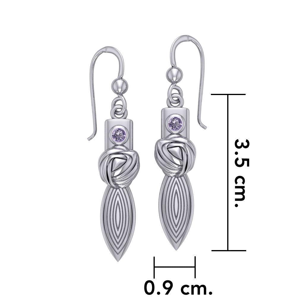 Goddess Knot Silver Earrings TER194