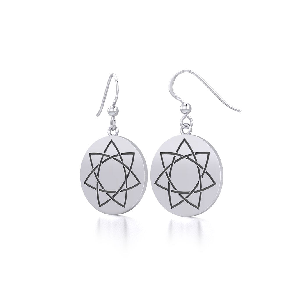 Elven Star Silver Disc Earrings TER1946