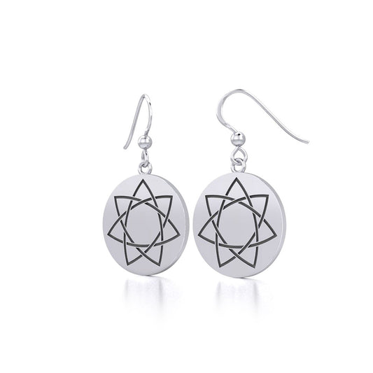 Elven Star Silver Disc Earrings TER1946