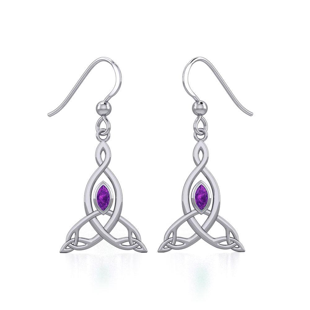 Celtic Motherhood triquetra or Trinity KnotSilver Earrings TER1950